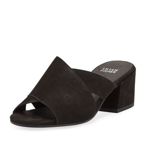 Eileen Fisher Shoes - Eileen Fisher Haven Tumbled Nubuck Slide Size 6.5